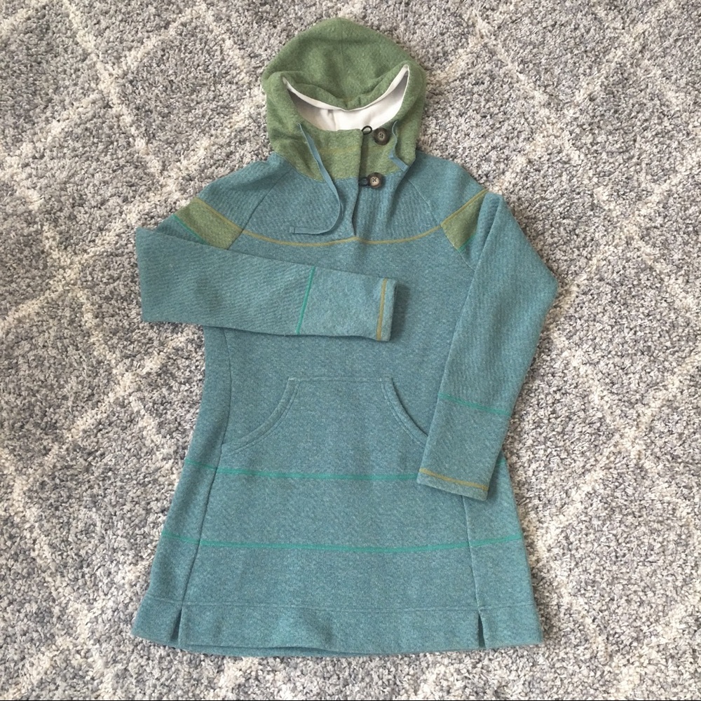 Wool pull over hoodie